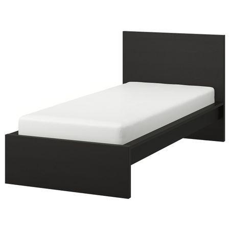 Каркас кровати, черно-коричневый/Лурой 90x200 см IKEA MALM МАЛЬМ 492.109.83