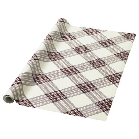 Рулон оберточной бумаги ВИНТЕР 2018, клетчатый орнамент, белый (4x0.7 м)