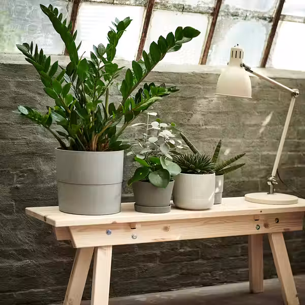 NYPON Кашпо - д/дома/улицы серый 24 см - фото 2