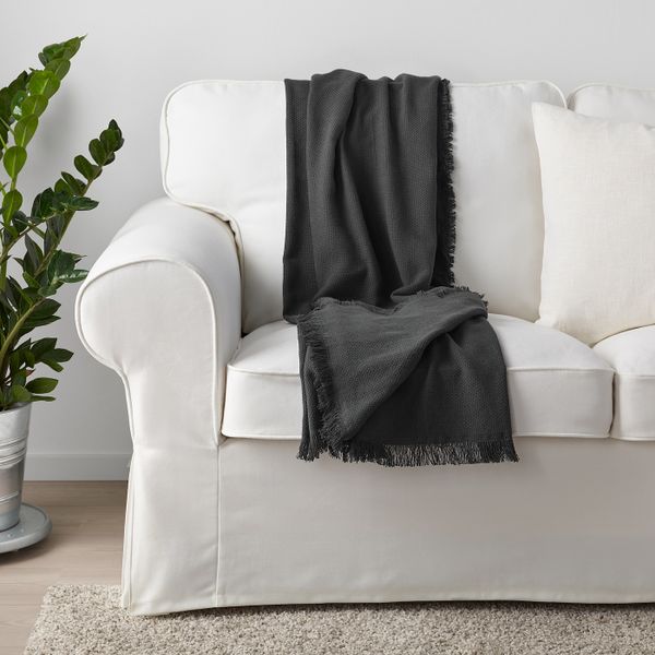 Плед, серый 130x170 см IKEA ODDRUN ОДДРУН 803.957.95 - схема-чертеж с размерами