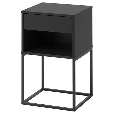 VIKHAMMER Тумба прикроватная - чёрный 40x39 см