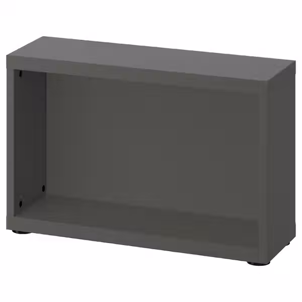 BESTÅ Каркас - темно-серый 60x20x38 см - схема-чертеж с размерами