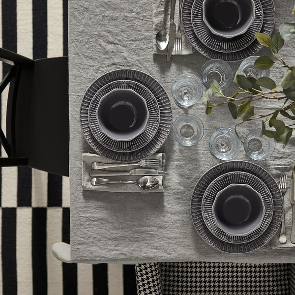 Тарелка десертная, каменная керамика серый 21 см IKEA STRIMMIG СТРИММИГ 004.431.92 - фото 3