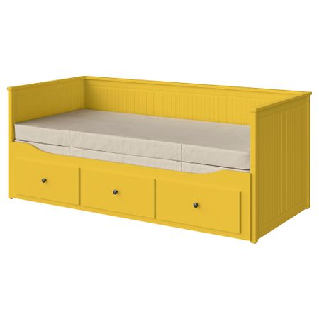 Кушетка с 2 матрасами, 3 ящиками IKEA HEMNES ХЕМНЭС 195.598.80