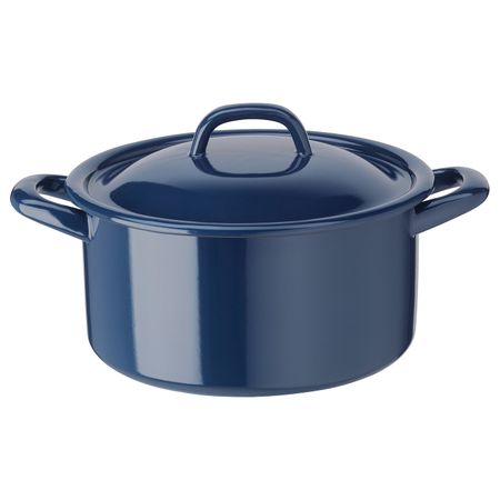 Кастрюля с крышкой, эмалированная сталь 3 л IKEA VARDAGEN ВАРДАГЕН 803.911.27