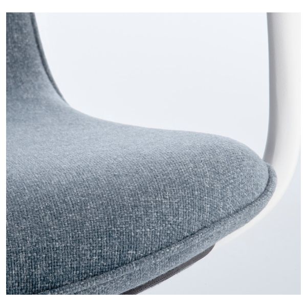 Рабочий стул с подлокотниками, Гуннаред синий-белый IKEA LÅNGFJÄLL ЛОНГФЬЕЛЛЬ 593.862.03 - фото 5