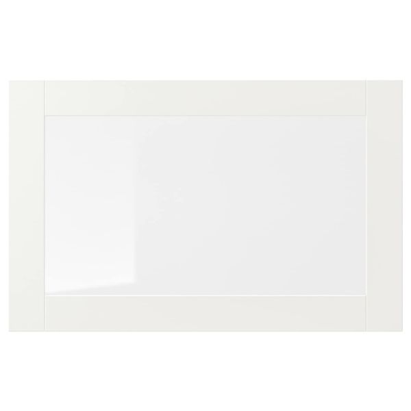 Стеклянная дверь, белый, прозрачное стекло 60x38 см IKEA SINDVIK СИНДВИК 303.843.70 - фото 1