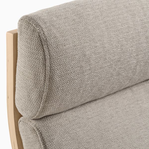 Кресло, дубовый шпон, беленый/Хили бежевый IKEA POÄNG ПОЭНГ 293.193.85 - фото 4