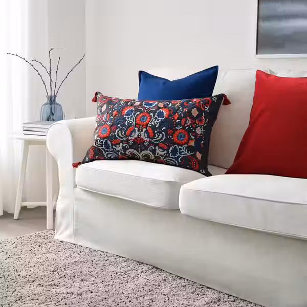 SKOGSKORN Подушка - темно-серый/разноцветный 40x65 см - фото 5