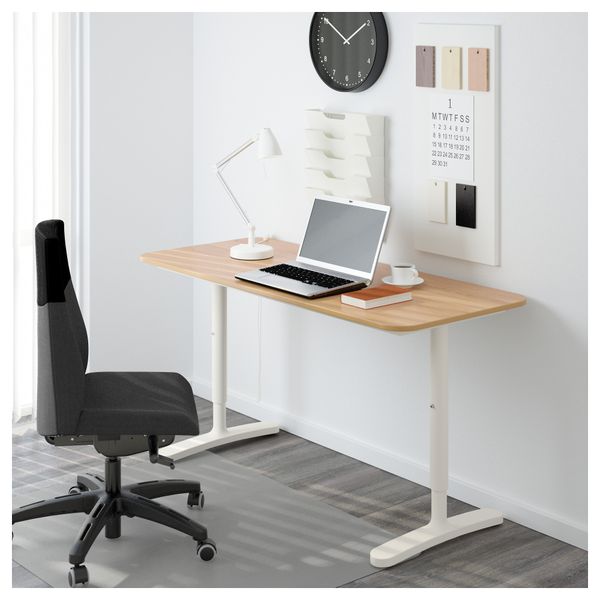 Столешница БЕКАНТ, дубовый шпон (140x60 см) - схема-чертеж с размерами