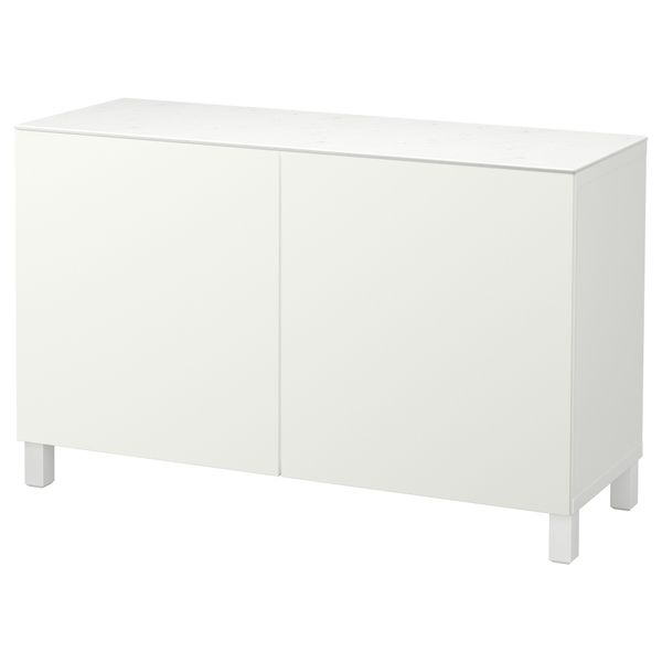 Комбинация для хранения с дверцами БЕСТО, белый, Лаппвикен белый (120x42x74 см) - фото 1