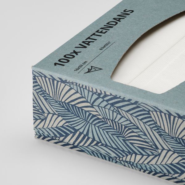 Салфетка бумажная, синий 16x32 см IKEA VATTENDANS ВАТТЕНДАНС 104.971.27 - фото 2