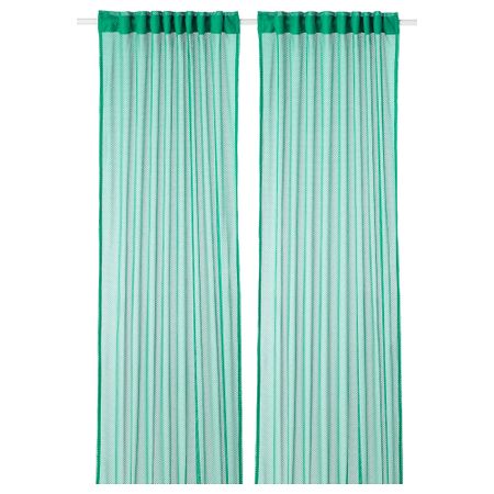 Гардины, 2 шт. ГРОТИСТЕЛЬ, зеленый (145x300 см)