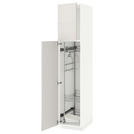 Высокий шкаф с отделением для аксессуаров для уборки IKEA METOD МЕТОД 294.697.23