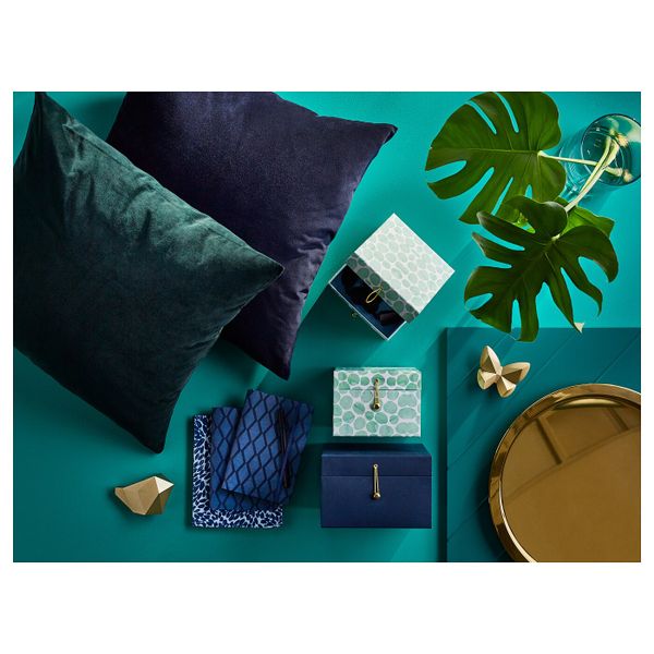 Чехол на подушку, темно-зеленый 50x50 см IKEA SANELA САНЕЛА 403.701.55 - фото 4