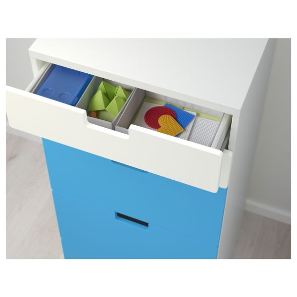 Комбинация для хранения с ящиками СТУВА, белый, синий (60x50x128 см) - фото 3