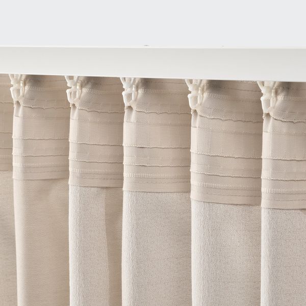 Затемняющие гардины, 2 шт., бежевый 145x300 см IKEA RÖDASK РЁДАСК 004.880.86 - фото 4