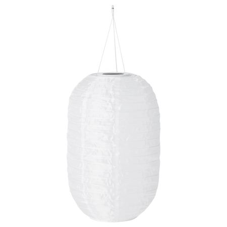 Подвесная светодиодная лампа, для сада, овал белый, 43 см IKEA SOLVINDEN 705.934.99