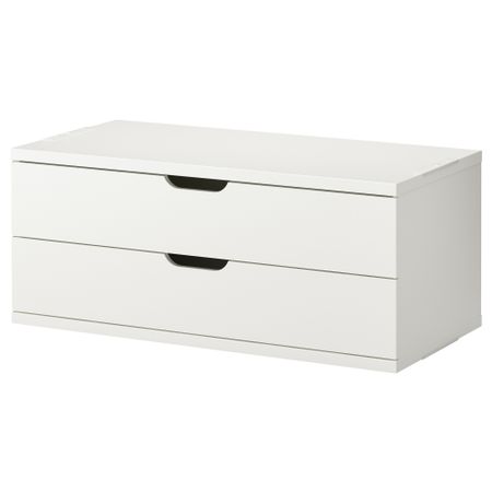 Комод с 2 ящиками СТОЛЬМЕН, белый