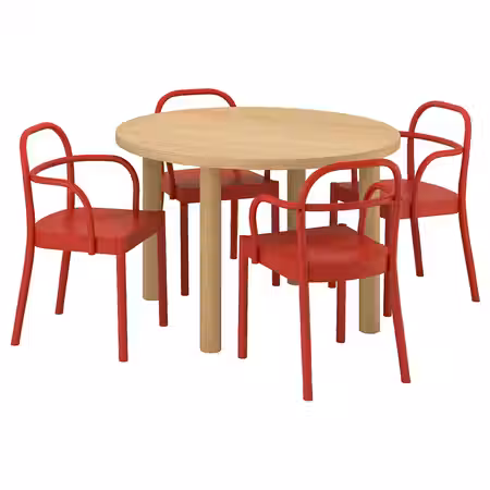 STOCKHOLM 2025 СТОКГОЛЬМ 2025 / STOCKHOLM 2025 СТОКГОЛЬМ 2025 Стол+4 стула с подлокотниками