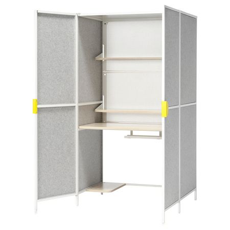 BRÄNNBOLL Игровая станция - светло-серый/белый 100x72x180 см