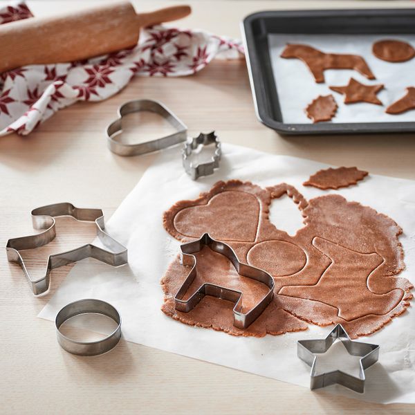 Формочки для печенья, 6шт, разные формы нержавеющая сталь IKEA VINTER 2021 ВИНТЕР 2021 205.185.58 - схема-чертеж с размерами