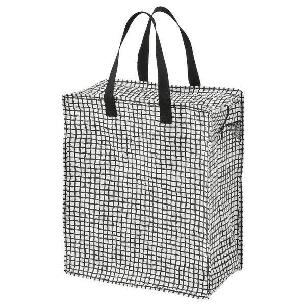Сумка, черный, белый 47 л IKEA КНЭЛЛА 703.791.21 - фото 1