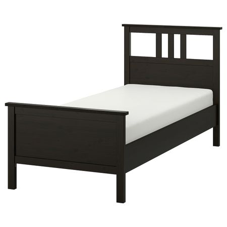 Каркас кровати, черно-коричневый/Леирсунд 90x200 см IKEA HEMNES ХЕМНЭС 492.108.03