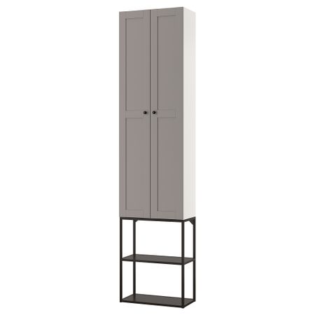 Комбинация для хранения, антрацит, серый каркас, 60x32x255 см IKEA BEGIVENHET БЕГИВЕНХЕТ 793.314.17