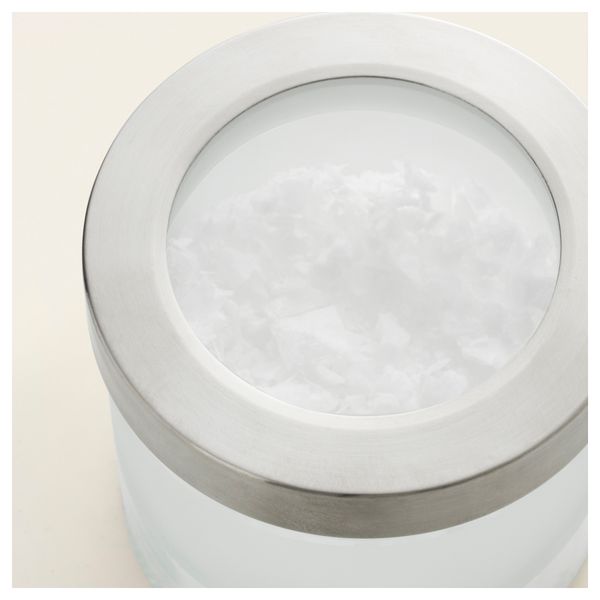 Банка с крышкой ДРОППАР, матовое стекло, нержавеющ сталь (0.4 л) - фото 2