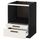 Напольный шкаф для комбинирования СВЧ, ящики МЕТОД / МАКСИМЕРА, черный, Мэрста белый (60x60 см)