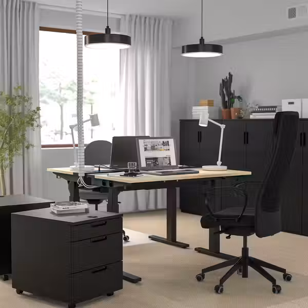 MARKUS Рабочий стул с подлокотниками - схема-чертеж с размерами