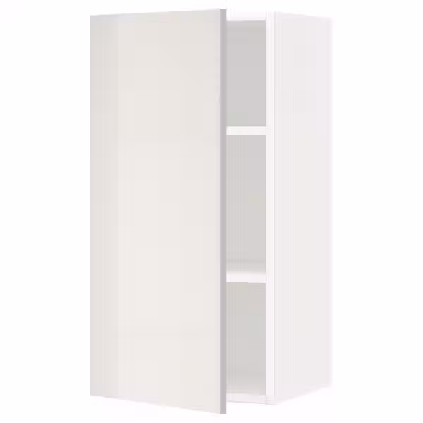 METOD Навесной шкаф с полками - белый/Ringhult светло-серый 40x80 см - фото 1
