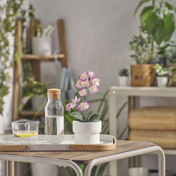 Искусственное растение в горшке, для дома, улицы Орхидея, светло-фиолетовый, 9 см IKEA FEJKA ФЕЙКА 505.932.16 - фото 2