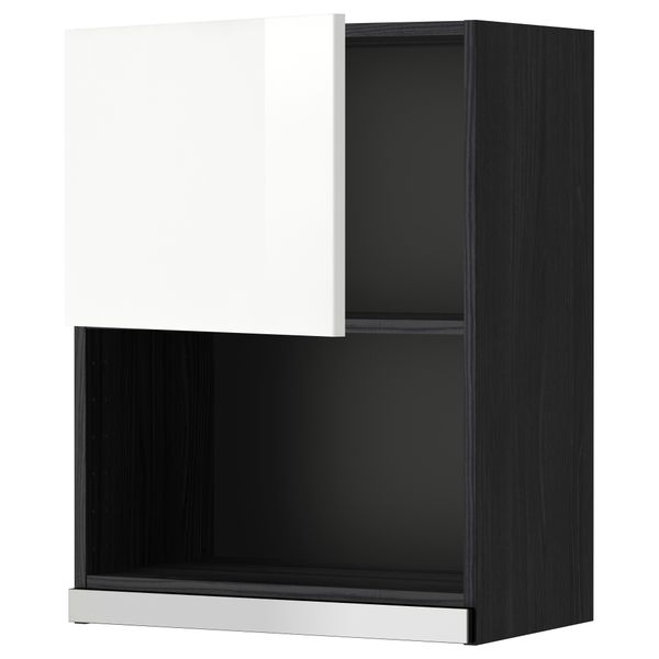 Навесной шкаф для СВЧ-печи МЕТОД, черный, Рингульт белый - схема-чертеж с размерами