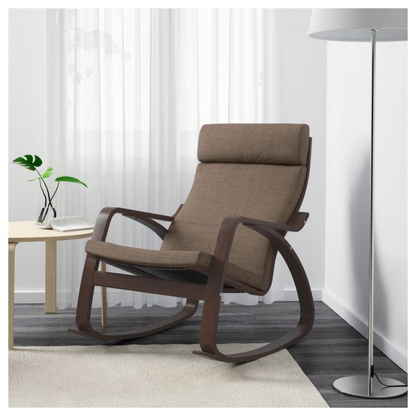 Кресло-качалка ПОЭНГ, коричневый, Исунда коричневый - фото 2