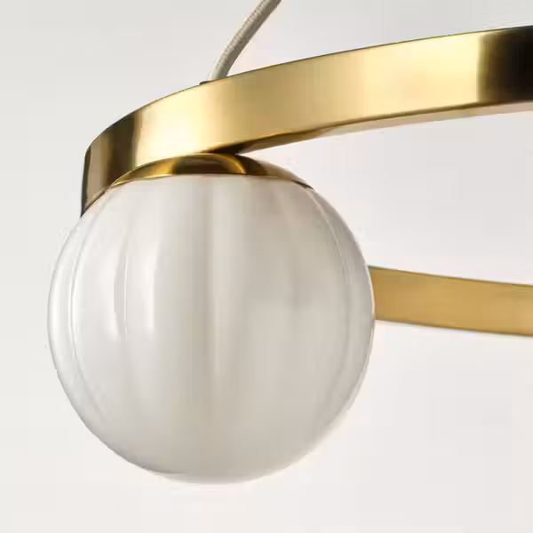 AKTERSPRING АКТЕРСПРИНГ Подвесной светильник - молочный стекло/латунированный 73 см - фото 5