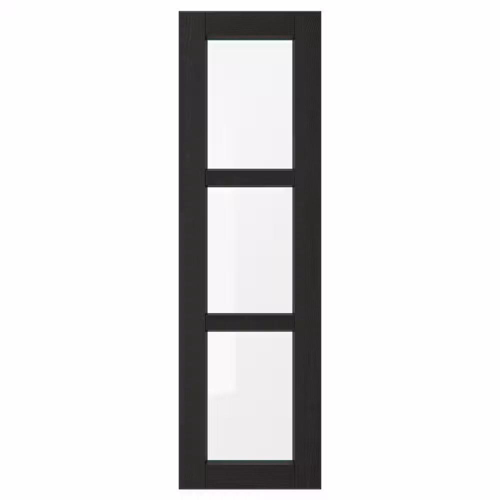 LERHYTTAN Стеклянная дверь - черная морилка 30x100 см - фото 1