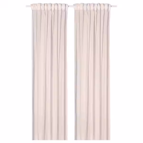 MATILDA Гардины, 2 шт. - бледно-розовый/с лентой 145x300 см - фото 1