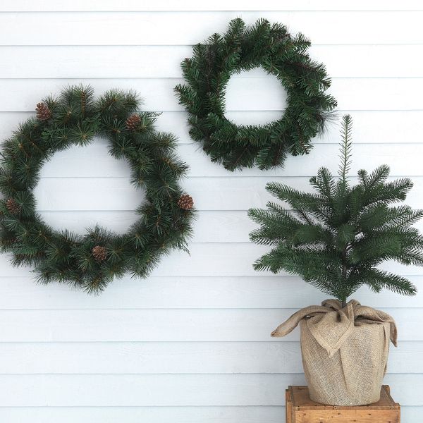 Искусственный венок, для/дома/улицы, сосна ель, 45 см IKEA ВИНТЕРФЕСТ 104.307.59 - фото 2