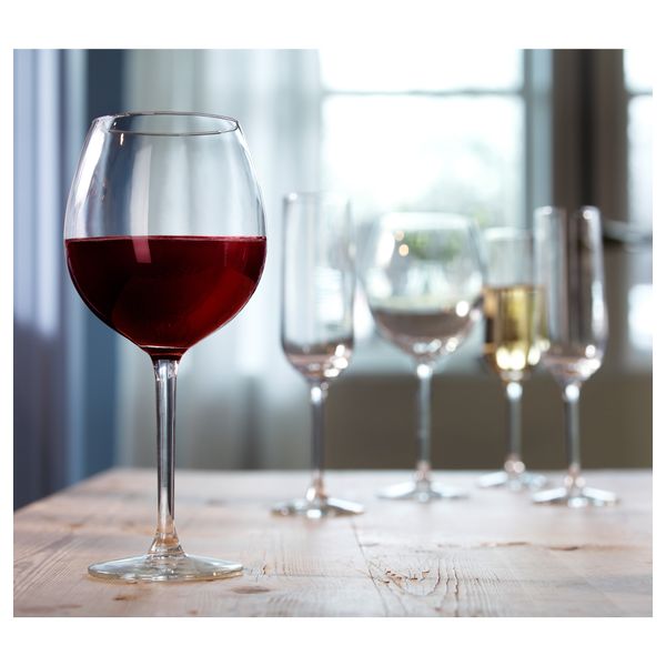 Бокал для красного вина ХЕДЕРЛИГ, прозрачное стекло (59 сл) - схема-чертеж с размерами