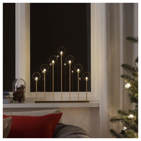 Светодиодный канделябр, 7 ламп СТРОЛА, желтая медь - фото 1