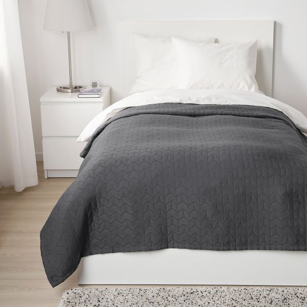 Покрывало, серый 150x250 см IKEA KÖLAX КЁЛАКС 004.549.58 - фото 2