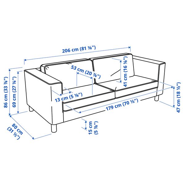 IKEA, дополнительный ракурс - схема-чертеж с размерами