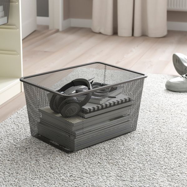 Комбинация с контейнерами и лотком, белый серый, темно-серый, 99x44x94 см IKEA TROFAST ТРУФАСТ 295.332.67 - схема-чертеж с размерами