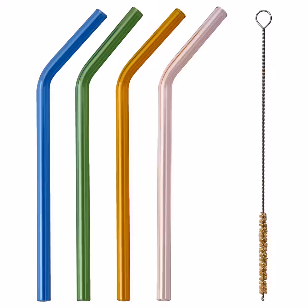 BLÅKÄXA Трубочки д/напитка/щеточка, 5 предм - разные цвета - фото 1