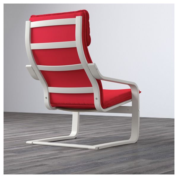 Кресло ПОЭНГ, белый, Ранста красный - фото 3