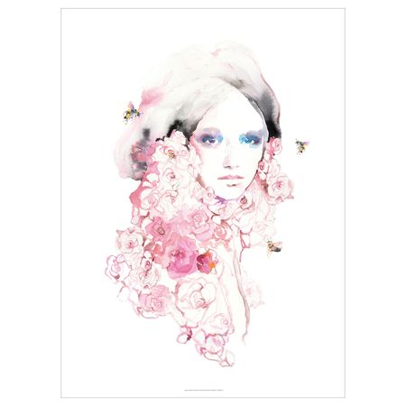 Картина, Девушка в цвету 70x100 см IKEA ПЬЕТТЕРИД 504.482.10