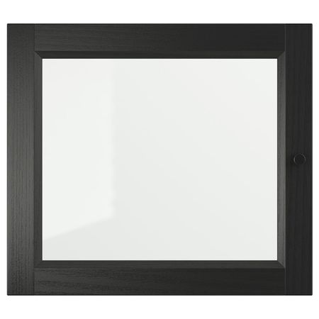 Стеклянная дверь, черно-коричневый 40x35 см IKEA OXBERG ОКСБЕРГ 303.834.03
