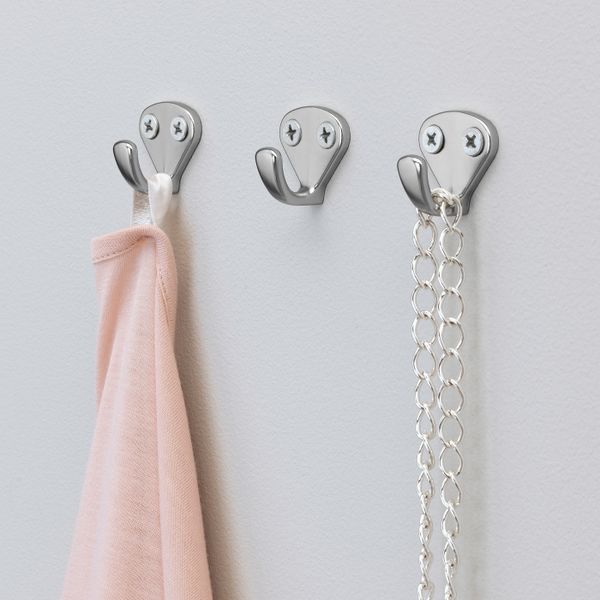 Крючок, серебристый IKEA КВАСП 004.004.61 - схема-чертеж с размерами